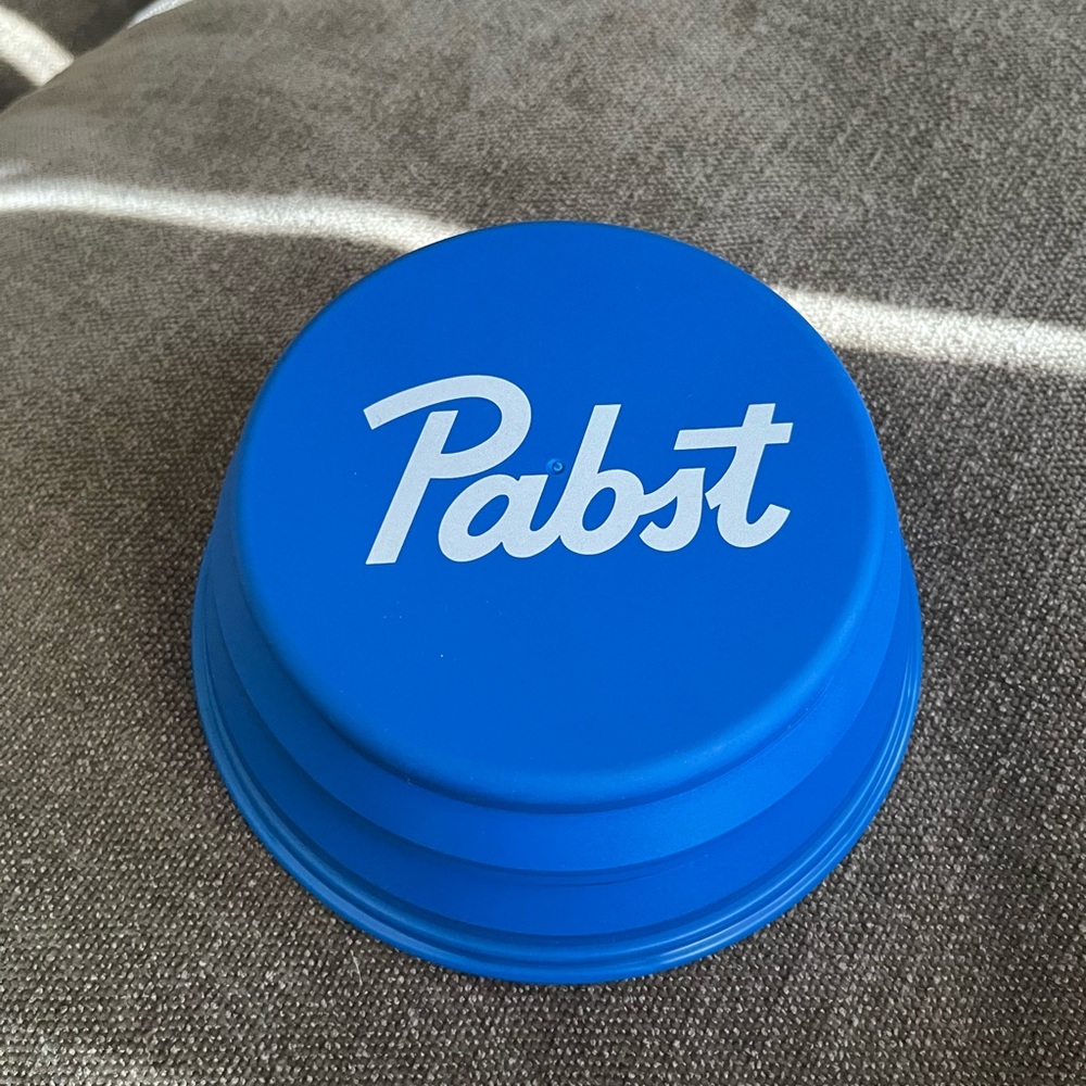 Pabst Blue Collapsible Cup or dogbowl